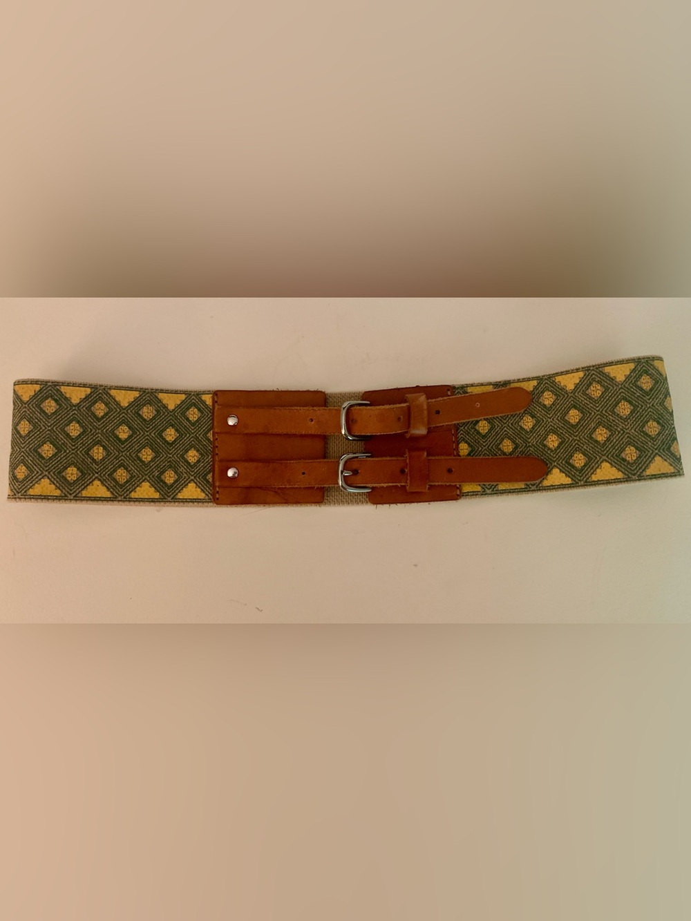 Linea Pelle leather trimmed boho luxury belt